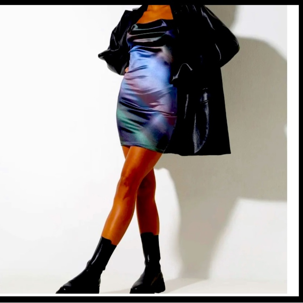 MOTEL ROCKS PETROL OMBRÉ MINI DRESS!! SIZE XXS BNWT GORGEOUS! 🔥💜🔥💙🔥💜